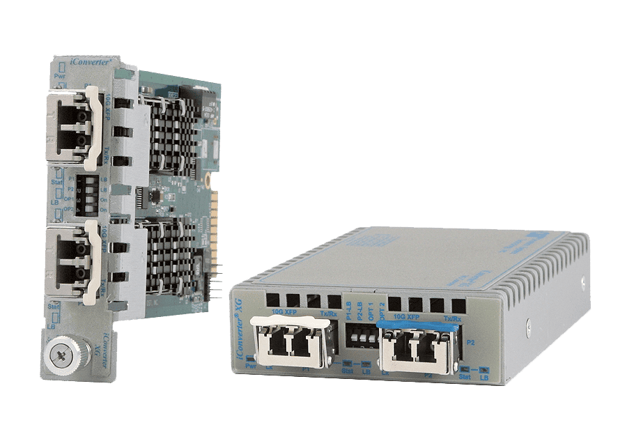 10G Fiber to Fiber Media Converter and Transponder 