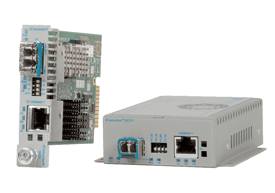 10G Copper to Fiber Media Converter 