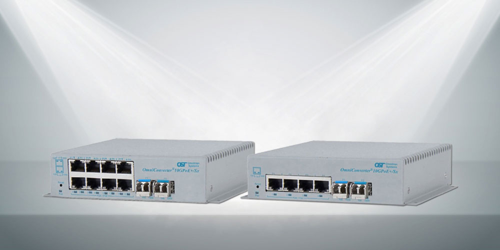 PoE Ethernet switch powering business cameras and wireless access points
