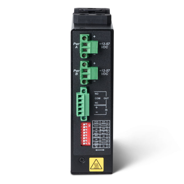 RuggedNet top Redundant Dual DC power inputs