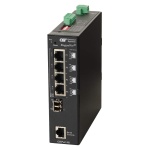 RuggedNet GHPoE Mi 1xLC 4xRJ-45 1xDC