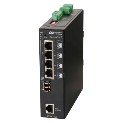 RuggedNet GPoE+ Mi 1xLC 4xRJ-45 2xDC