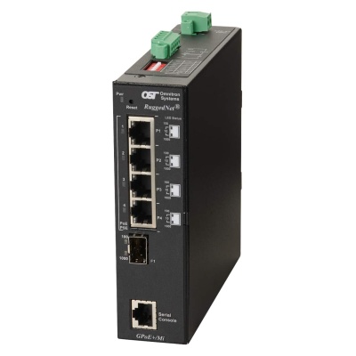 RuggedNet GPoE+ Mi 1xSFP 4xRJ-45 1xDC