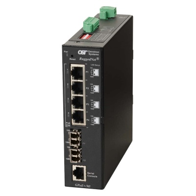 RuggedNet GPoE+ Mi 2xLC 4xRJ-45 1xDC