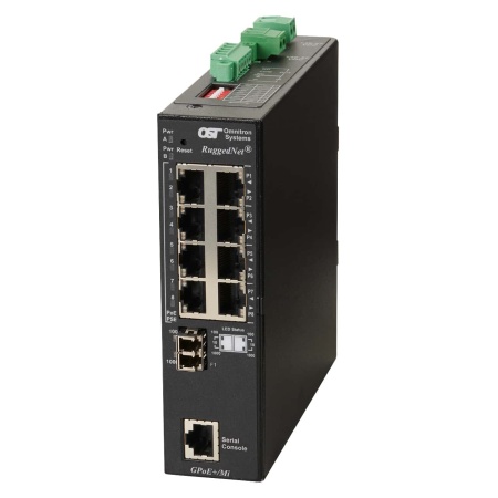 RuggedNet GPoE+ Mi 1xLC 8xRJ-45 2xDC