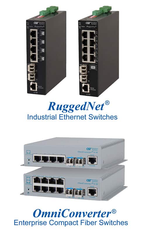 RuggedNet OmniConverter PoE Fiber Switch