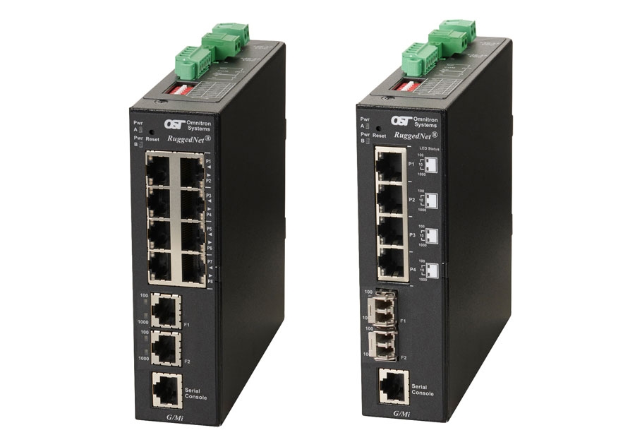 Industrial 4-Port Gigabit Ethernet Switch with 2 SFP Ports