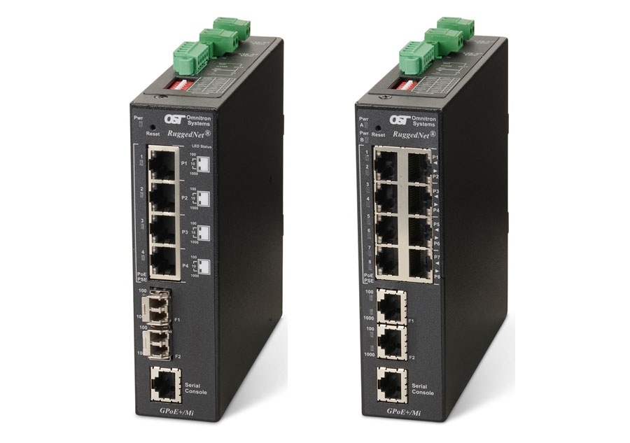 Managed Industrial PoE/PoE+ Fiber Switches