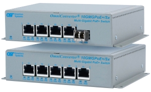 OmniConverter® 10GMGPoE+/Sx and 10GMGPoEBT/Sx